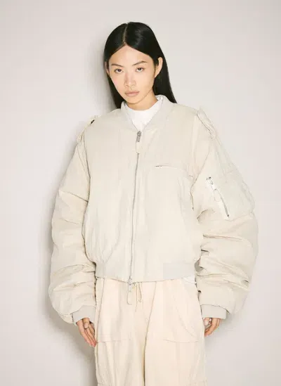 Entire Studios A-4 Bomber Jacket In White