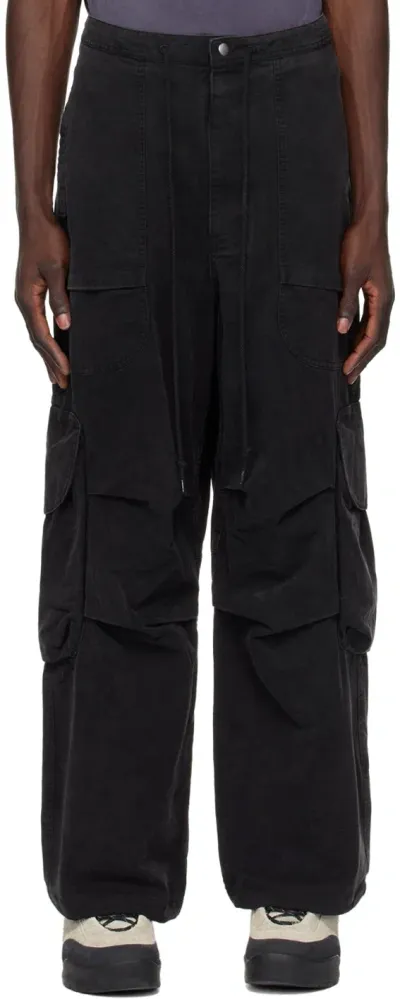 Entire Studios Black Freight Cargo Pants In Iron