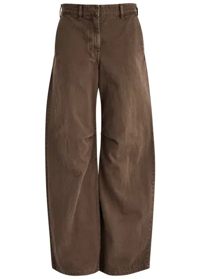 Entire Studios Dem Wide-leg Jeans In Brown