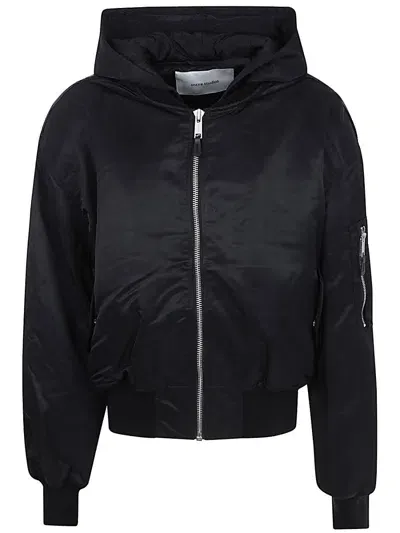 Entire Studios Hooded Broad Bomber Clothing In Black