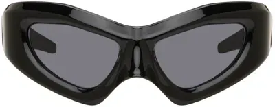 Entire Studios Ssense Exclusive Black Compound Performance Sunglasses In Gloss Black