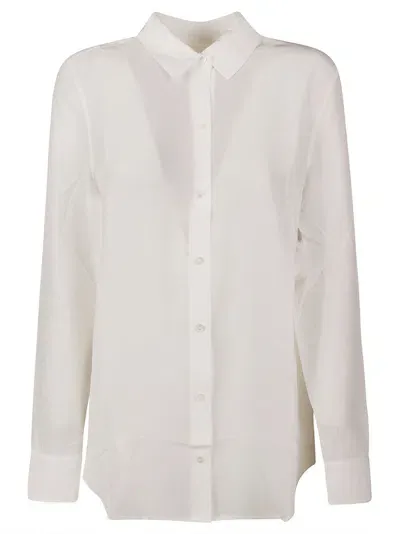 Equipment Round Hem Plain Shirt In Bright White