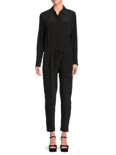 Equipment Silk Jumpsuit In True Black