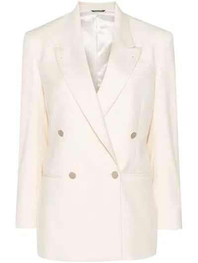 Eraldo Double-breasted Blazer In Neutrals