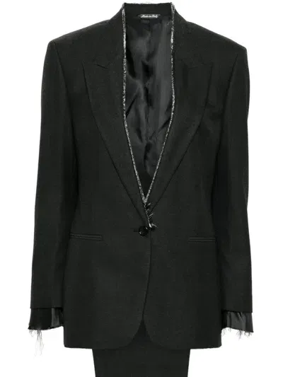 Eraldo Herringbone-pattern Suit In Black