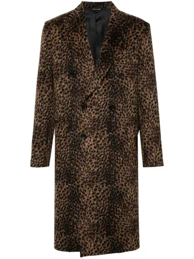 Eraldo Leopard-print Coat In Brown