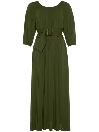 Eres Gabriella Belted Maxi Dress In 绿色