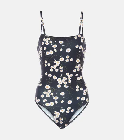 Eres Intensément Floral Swimsuit In Black