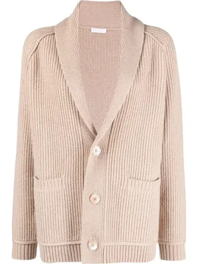 Eres Maxime Ribbed-knit Cardigan In Neutrals