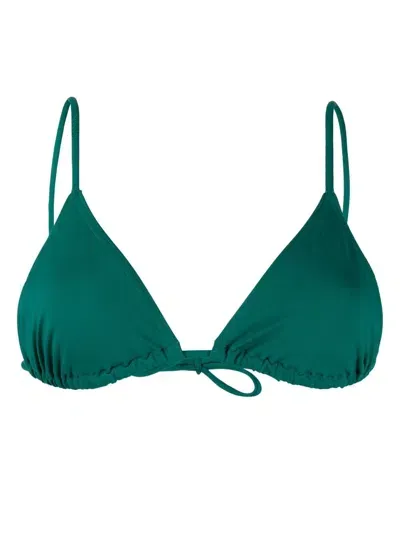 Eres Mouna Triangle Bikini Top In Green