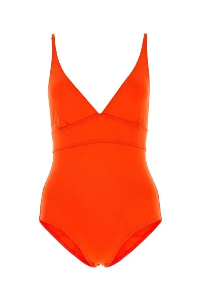 Eres Orange Stretch Nylon Swimsuit