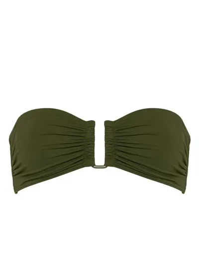 Eres Show Bandeau Bikini Top In Green