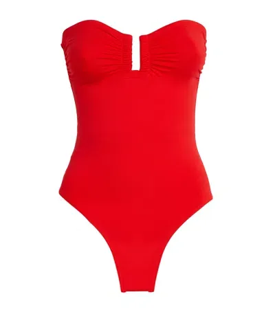 Eres Strapless Cassiopée Swimsuit In Red