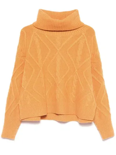 Eric Bompard Turtleneck Sweater In Yellow