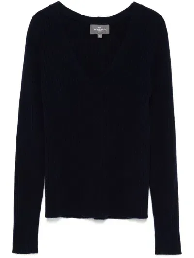 Eric Bompard V-neck Sweater In Blue