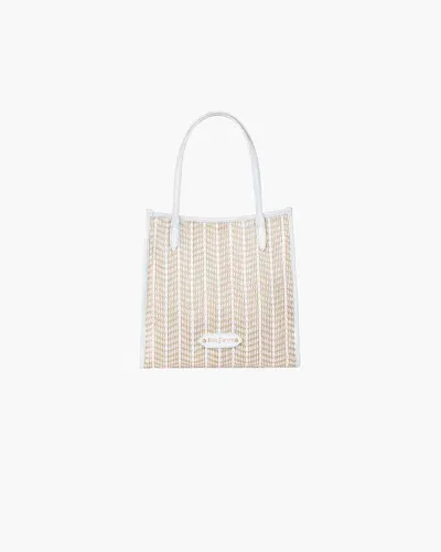 Eric Javits Biza Shoulder Tote In White Mix