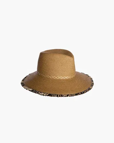 Eric Javits Mykonos Fedora In Natural/black Mix