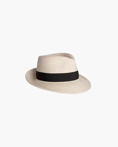 Eric Javits Squishee® Classic Fedora In Cream/black