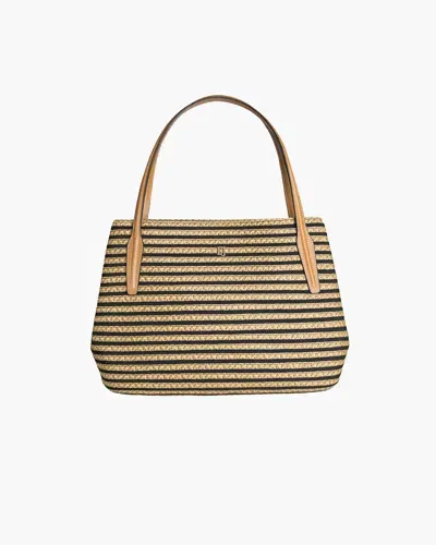 Eric Javits Squishee®  Isla Straw Bag Black Mix