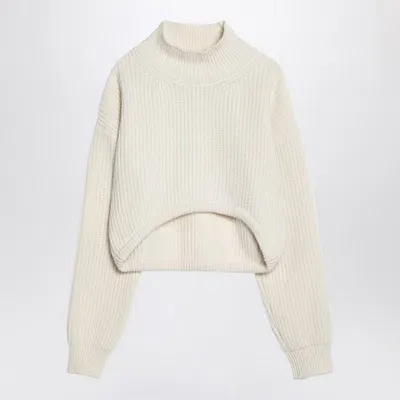 Erika Cavallini Evelina Cream Turtleneck Sweater In White