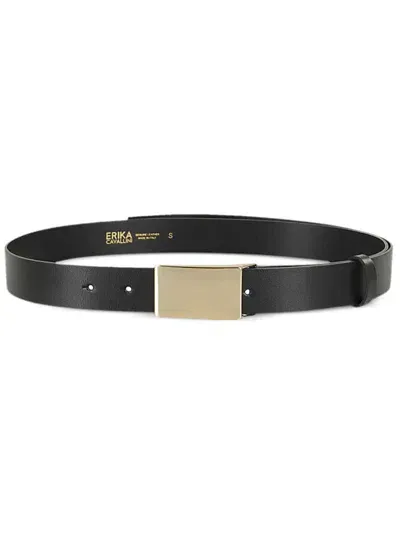 Erika Cavallini Leather Belt In Black