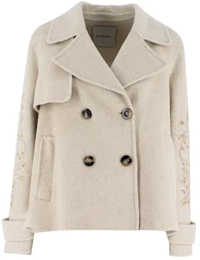 Ermanno Firenze Coat In Neutrals