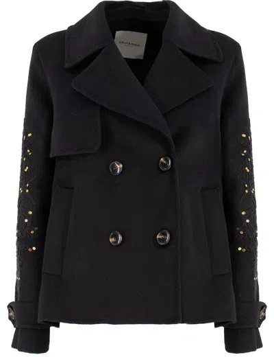 Ermanno Firenze Coat In Nero