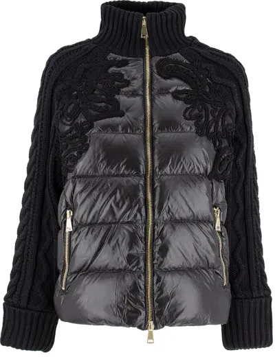 Ermanno Firenze Down Jacket In Nero