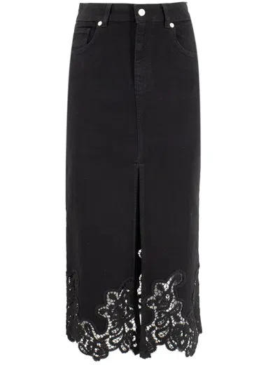 Ermanno Firenze Skirt In Denim Nero