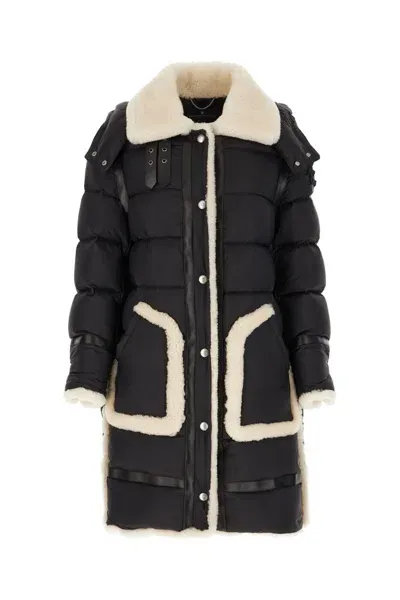 Ermanno Scervino Black Nylon Down Jacket In 95708