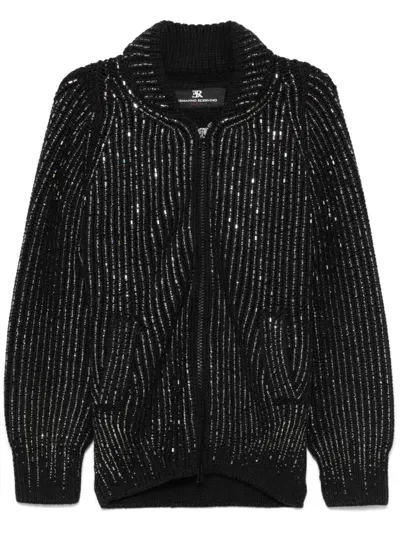 Ermanno Scervino Crystal-embellished Cardigan In Blue