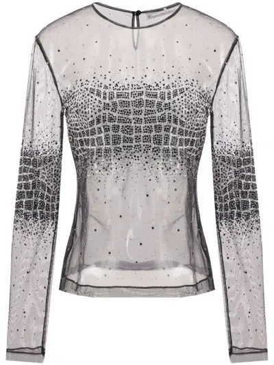 Ermanno Scervino Crystal-embellished T-shirt In Black