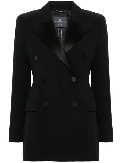 Ermanno Scervino Double-breasted Dinner Jacket In Black