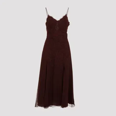 Ermanno Scervino Dress In Brown