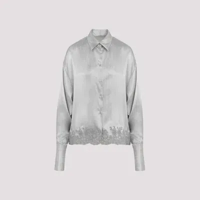 Ermanno Scervino Embroidery Shirt In Grey