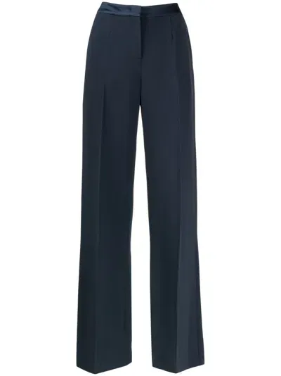 Ermanno Scervino High-waisted Trousers In Blue