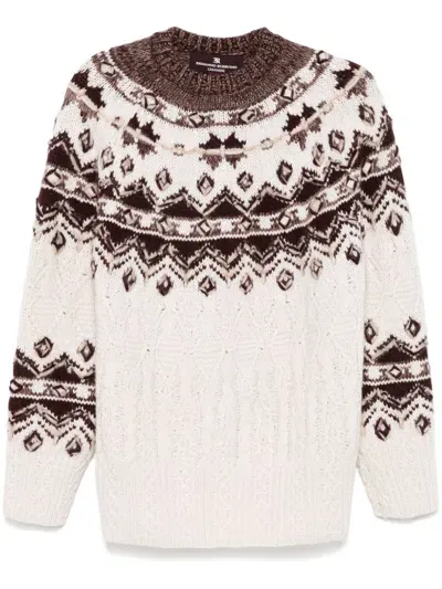 Ermanno Scervino Jacquard-pattern Sweater In White