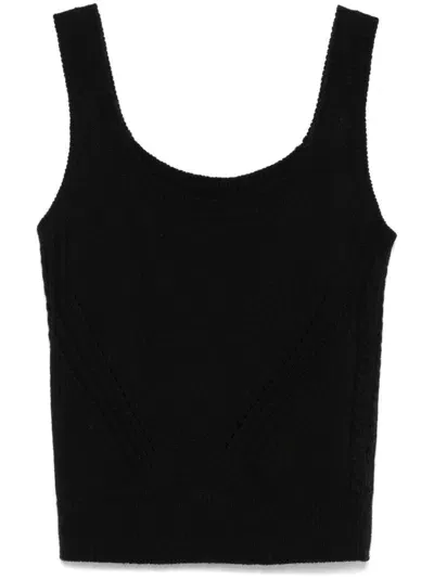 Ermanno Scervino Knitted Tank Top In Black