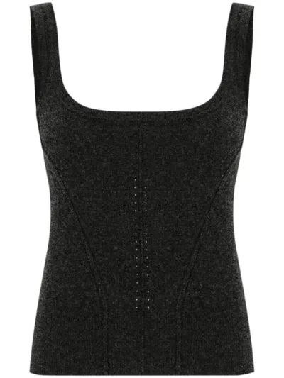 Ermanno Scervino Knitted Tank Top In Grey