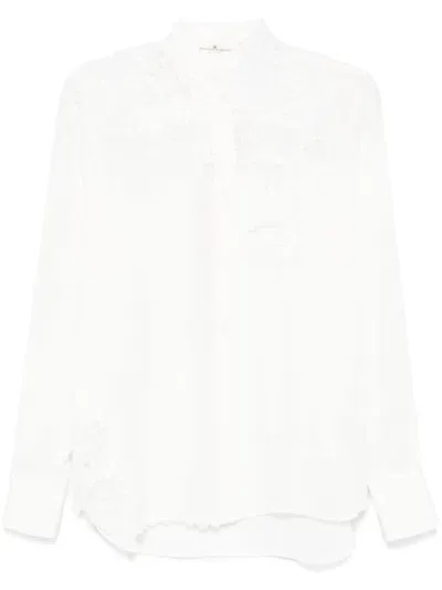 Ermanno Scervino Lace-appliqué Shirt In 白色