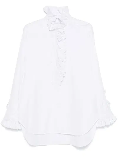 Ermanno Scervino Lace-appliqué Shirt In White