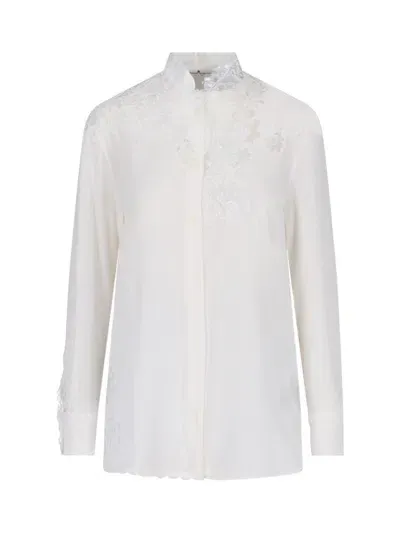 Ermanno Scervino Lace Detail Shirt In White