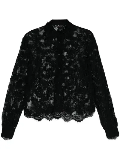 Ermanno Scervino Lace Shirt In Black