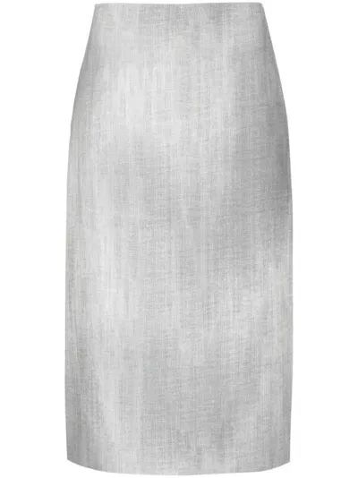 Ermanno Scervino Pencil Midi Skirt In Neutrals