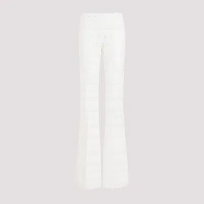 Ermanno Scervino Crochet Flared Trousers In White