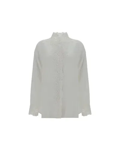 Ermanno Scervino Shirt In Snow White/off White