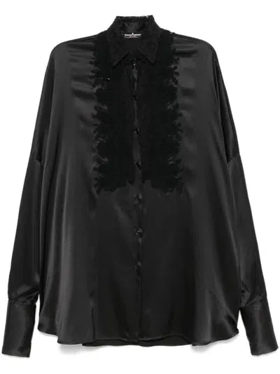 Ermanno Scervino Silk Shirt In Black