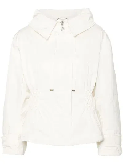 Ermanno Scervino Smocking-detail Hooded Jacket In White