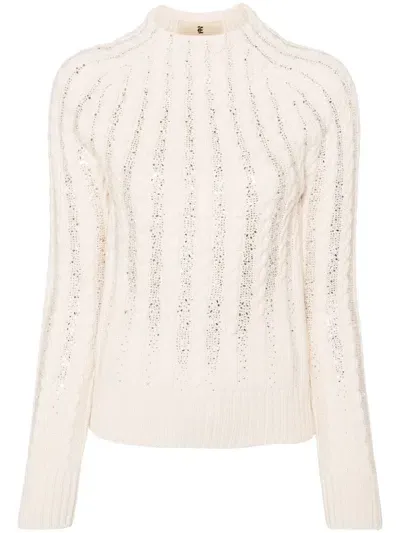 Ermanno Scervino Rhinestone-embellished Sweater In White