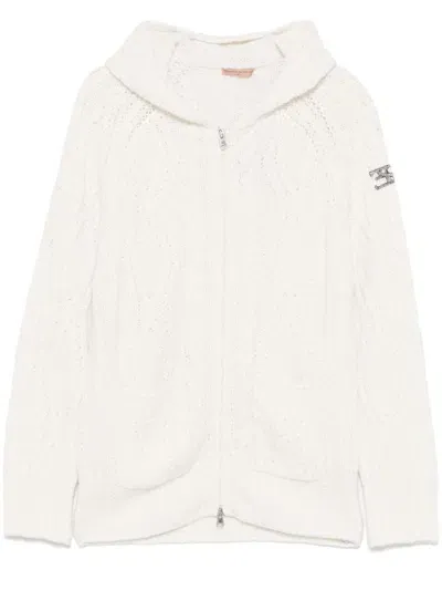 Ermanno Scervino Zip-up Hoodie In White